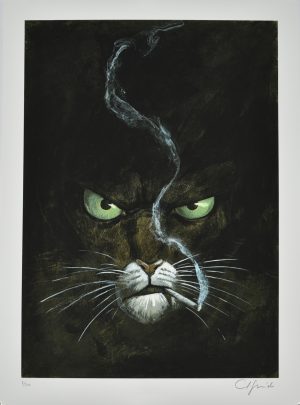 Guarnido . Estampe "Blacksad cigarette" signée 200ex