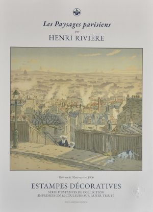 Henri RIVIERE - "Paris vu de Montmartre 1900" fine art edition poster