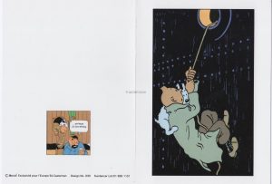 HERGÉ • Carte Double "Le crabe aux pinces d'or"