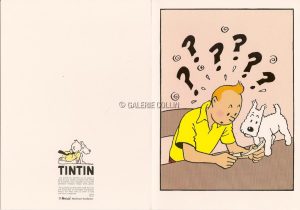 HERGÉ . DoubleTintin question mark" card