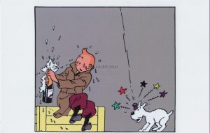 HERGÉ • Carte Double "Le crabe aux pinces d'or"