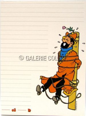 HERGÉ . Note pad "Temple of the Sun: Haddock".