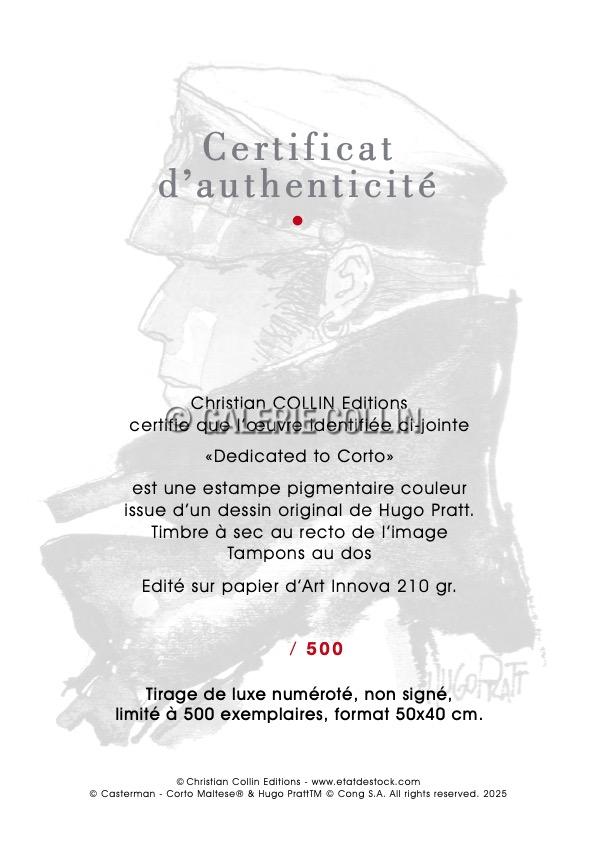 Hugo PRATT • Corto Maltese "Dedicated to Corto Maltese" Tirage de luxe limité à 500ex. – Image 2