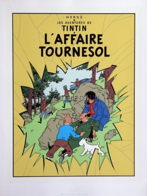 HERGÉ. TINTIN . SILKSCREEN - "THE SUNFLOWER AFFAIR