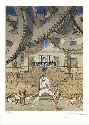 Schuiten . Affiche éditions d'art"L'escalier du temps" signée 200ex