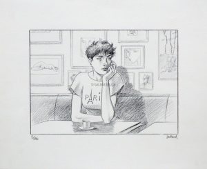 JUILLARD . Lithographie originale sur pierre "Paris"
