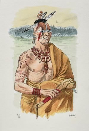 Juillard-Estampe pigmentaire " Mohicans"