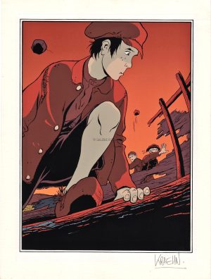 Kraehn. Sérigraphie " Bout d'homme" signée