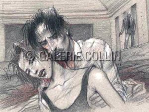 Enki BILAL • " Larmes " Affichette 18x24 cm - Album Julia & Roem