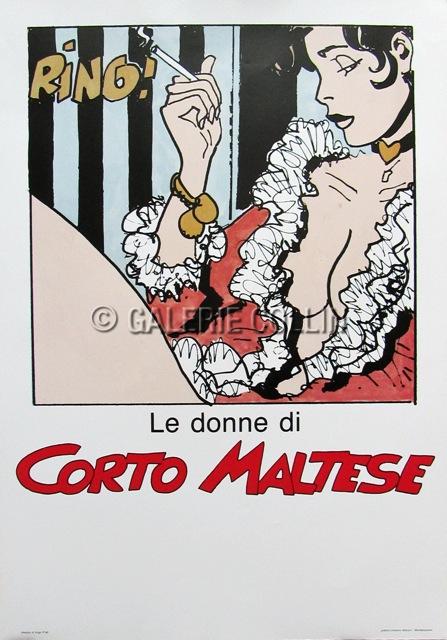 PRATT . CORTO . Affiche "Le Done di Corto Maltèse"