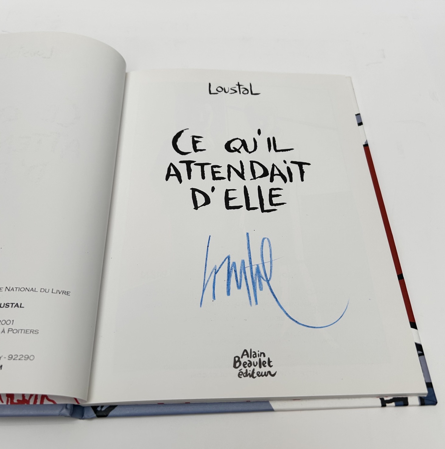 Loustal. Livre "Ce qu'il attendait d'elle" signé – Image 2