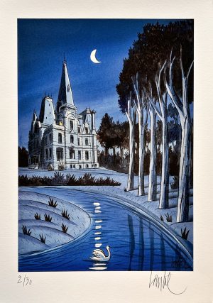 Loustal - Estampe pigmentaire "Bar-le-Duc Nocturne" numérotée signée 30 ex