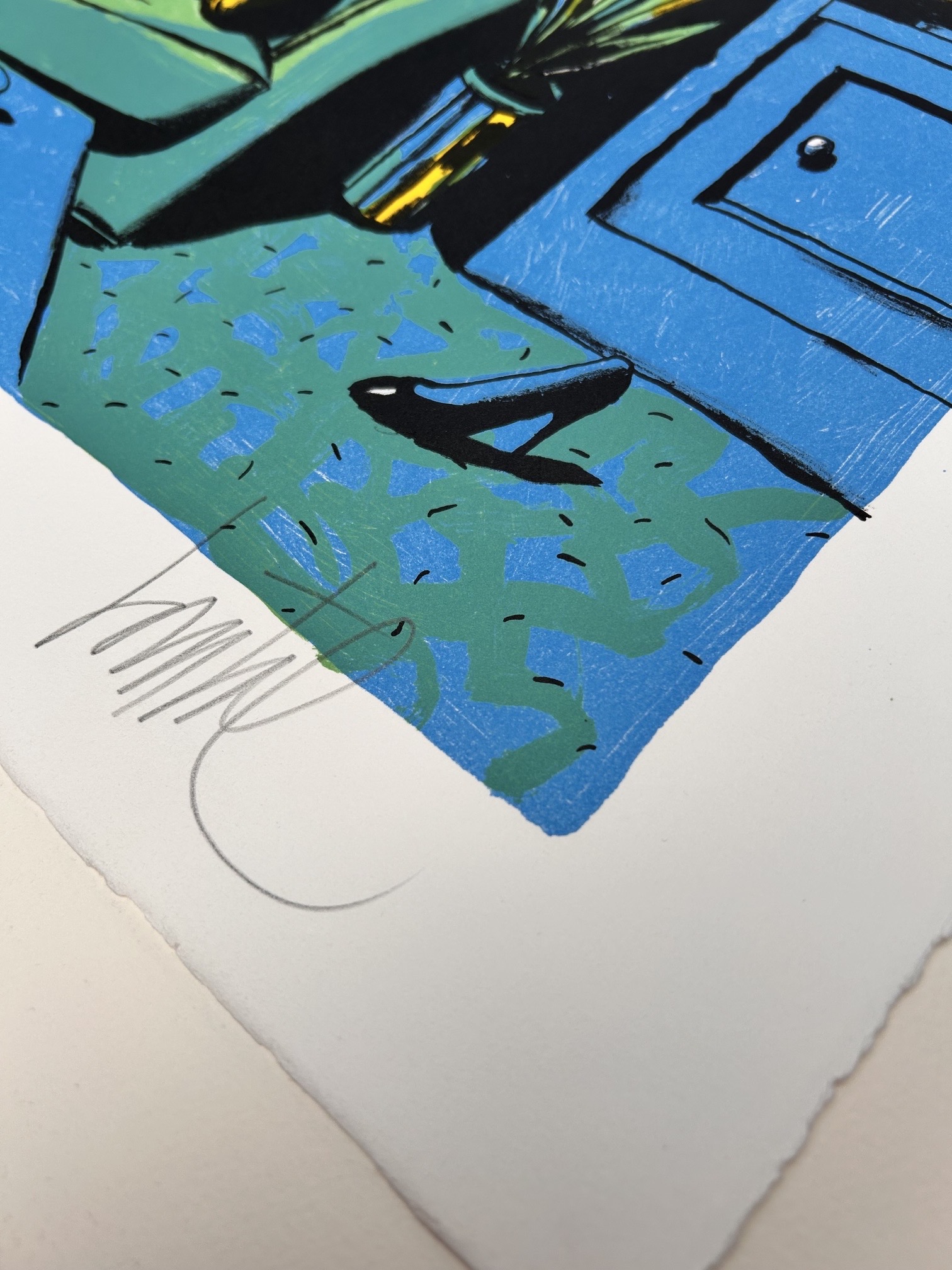 Loustal - Lithographie " Nu au Masque, 2017 – Image 2