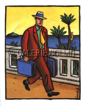LOUSTAL . Affiche Éd° d'Art "Valises"