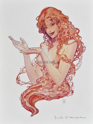Manara • Affiche "Sirène Rouge" signée