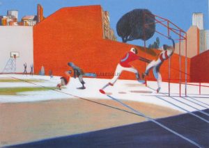 MATTOTTI " Città Le Terrain de Basket" Sérigraphie numérotée signée 100ex.