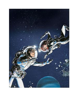 MEZIERES. Valérian et Laureline.Affiche édition d'art "Dansons sous les étoiles"