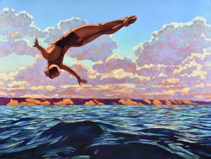 Miles HYMAN • "Lost Lake" Estampe pigmentaire numérotée, signée 30 ex