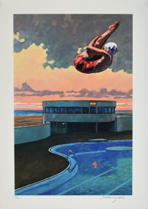 Miles HYMAN • Estampe pigmentaire "Trouville" - Signée, limitée et numérotée 80ex