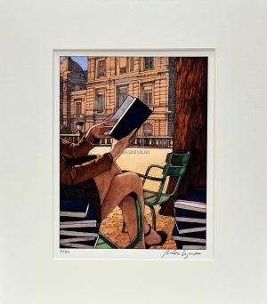 Miles HYMAN • Estampe pigmentaire "La lectrice du Luxembourg" - Signée, limitée et numérotée