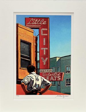 Miles HYMAN • Estampe pigmentaire "Little city" - Signée, limitée et numérotée
