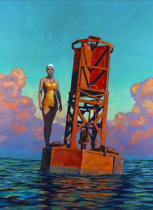 Miles HYMAN • "Sémaphore" Estampe pigmentaire numérotée, signée 15ex