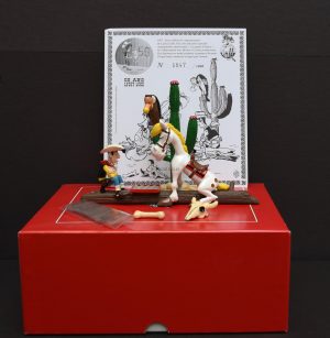 MORRIS -LUCKY PIXI -Lucky Luke and Jolly Jumper chess game" Signed certificate!