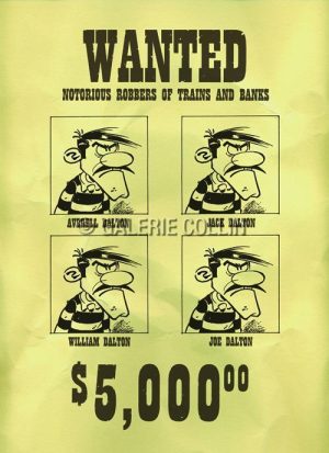 ACHDÉ . Affiche "Les Daltons WANTED"