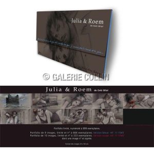 Enki BILAL • Portfolio "Julia &amp; Roem" version bleue numéroté 666 ex.