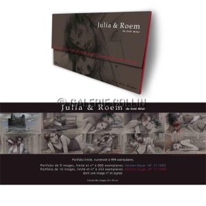 Enki BILAL • Portfolio "Julia &amp; Roem" version rouge numéroté et signé à 333 ex.