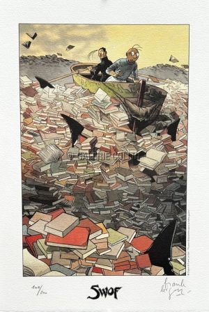 Poussin &amp; Novembre • Ex-libris "Dans la même galère" H.C signé
