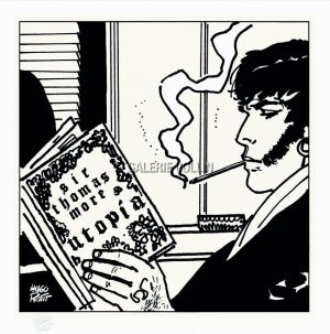 Hugo PRATT Corto “Utopia” • Limited-edition, numbered silkscreen print • Album