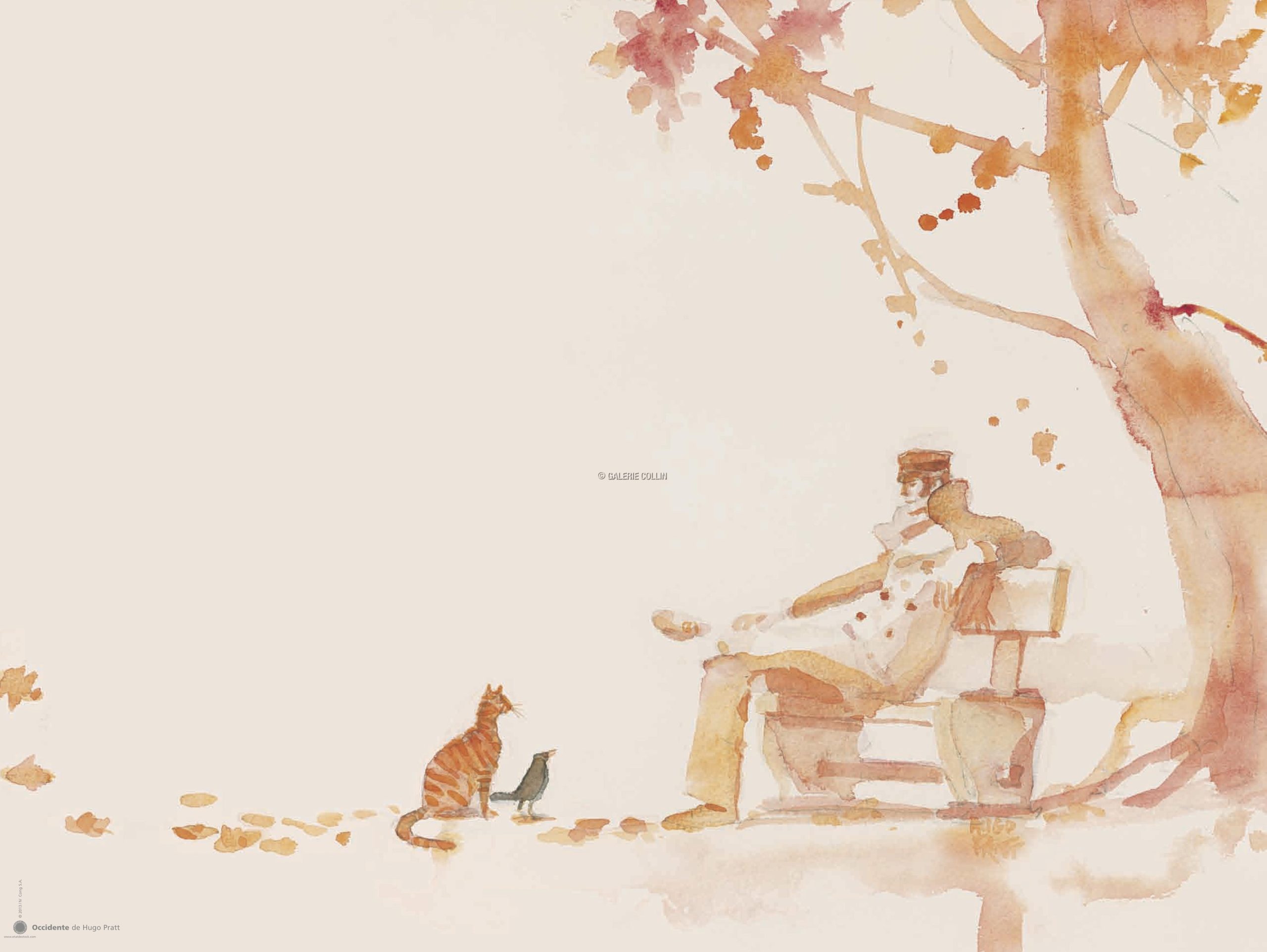 PRATT. Corto Maltese. Affiche ÉDITION D'ART - " OCCIDENTE "