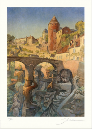 SCHUITEN .Affiche édition d'art "Un artiste dans la ville" Numérotée signée 300ex.