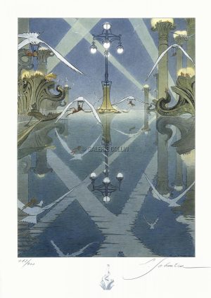 Schuiten • Affiche édition d'art "Balade au cœur des anciens magasins Waucquez"400ex signées