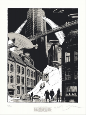 SCHUITEN.Sérigraphie.Les Cités Obscures - La théorie du grain de sable N°&S 100EX.
