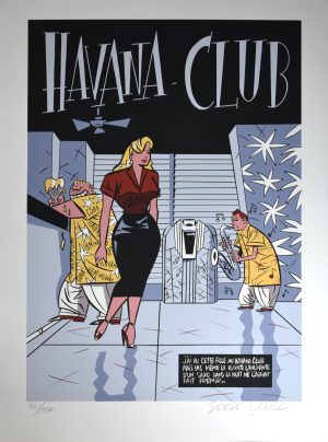 Serge Clerc - Sérigraphie "Havana-Club"