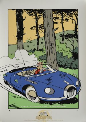 FRANQUIN . Sérigraphie  Spirou "La mauvaise tête"