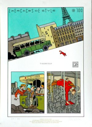 SWARTE "Un hommage à Raymond Queneau" Numbered print signed 100ex.