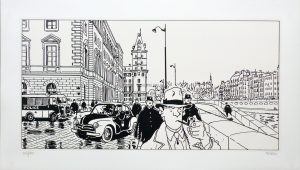Tardi "Nestor Burma 1er arr. de Paris" Estampe pigmentaire noir et blanc n° et signée 20ex