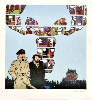 TED BENOIT . Affiche " Blake et Mortimer" signée