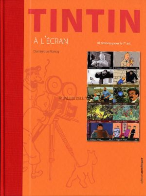 HERGÉ . Album Tintin on Screen, 10 stamps for the 7th Art".