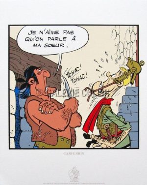 UDERZO . ASTERIX . Carferrix" serigraphy